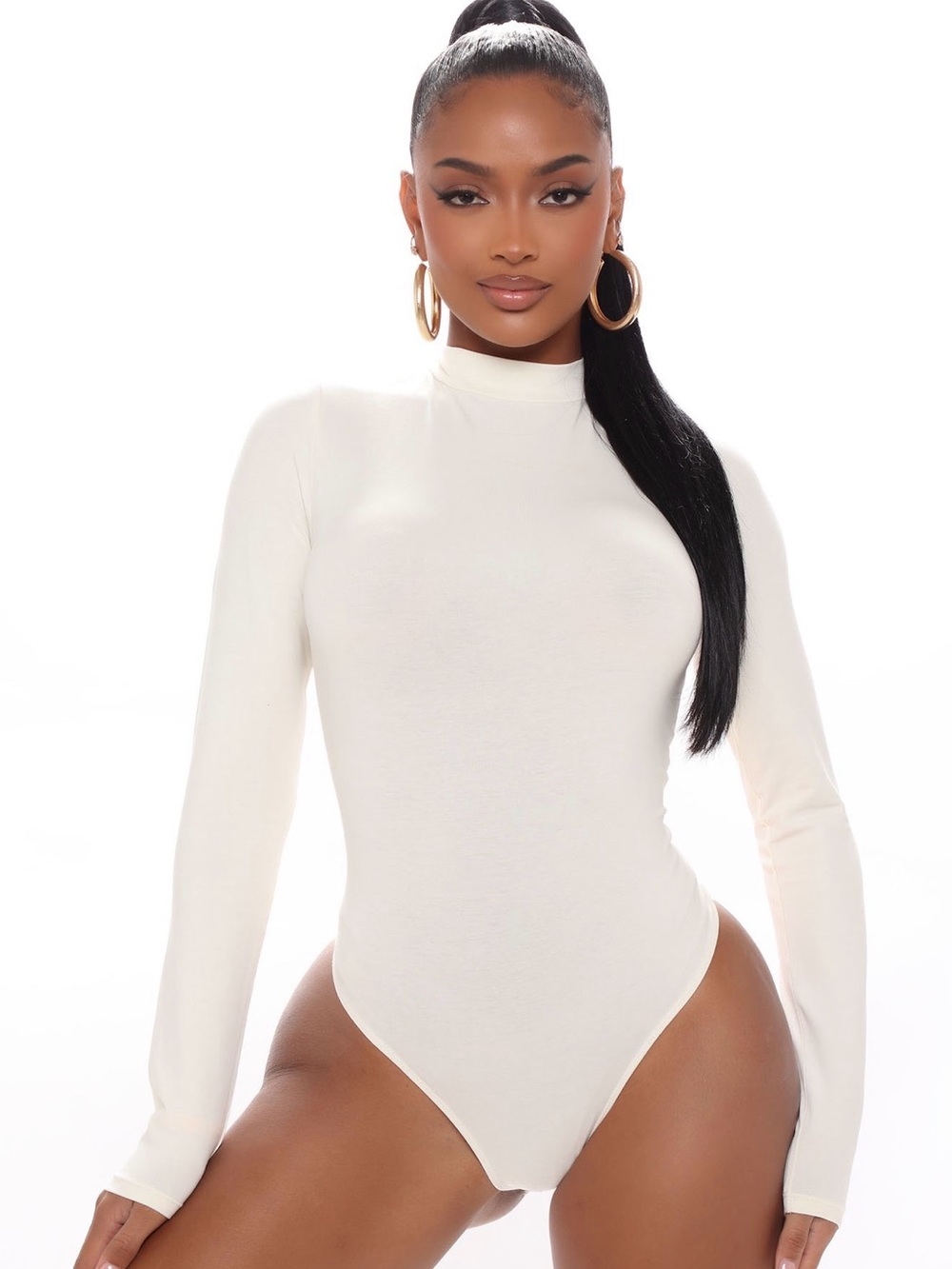3 MOCK NECK BODYSUITS SIZE MEDIUM